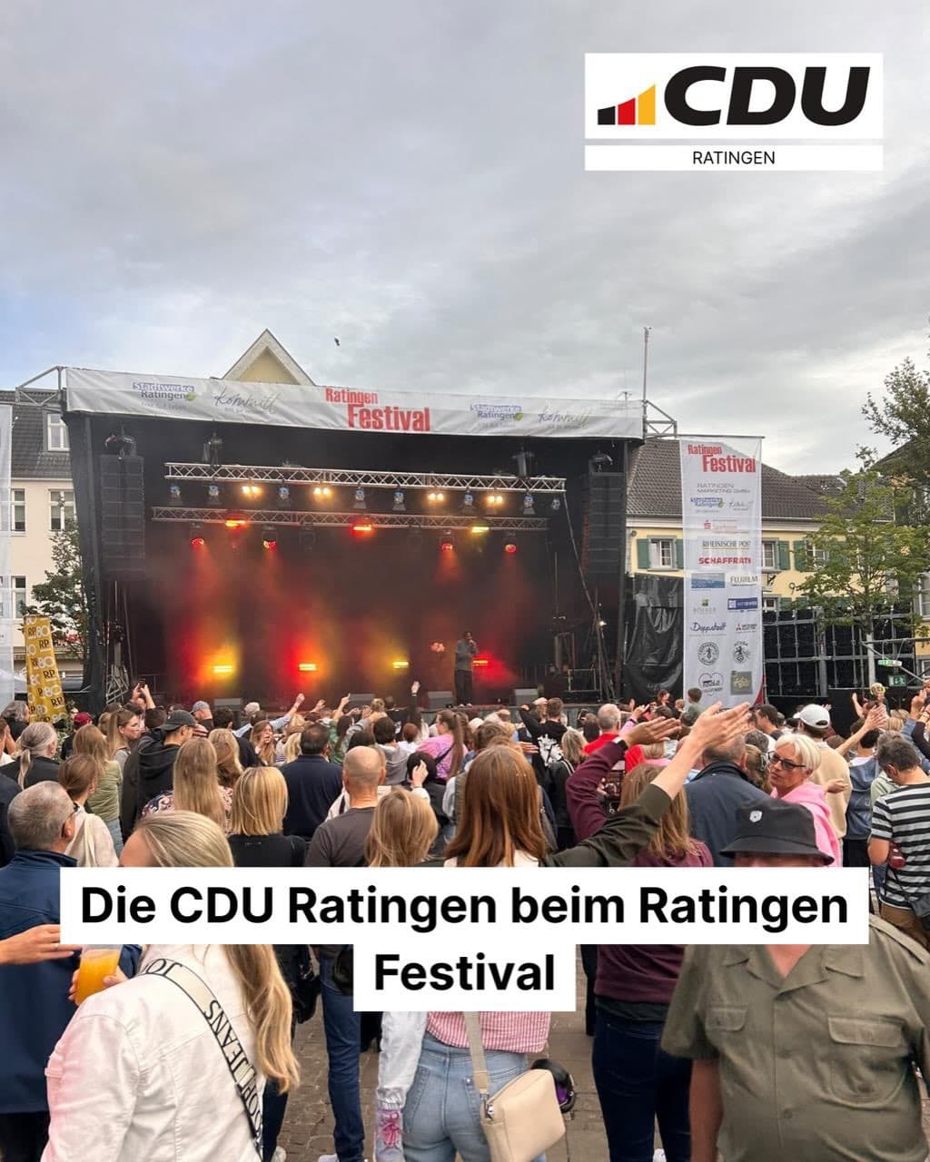 🎶 CDU Ratingen beim Ratingen Festival
Drei Tage voller Musik, Begegnungen und guter Stimmung mitten in unserer Stadt: Auch die CDU Ratingen war beim