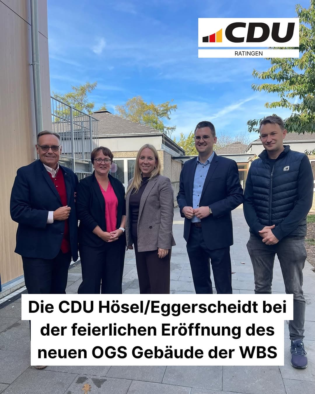 🏫 Neues OGS-Gebäude an der Wilhelm-Busch-Schule eröffnet
Ein wichtiger Schritt für gute Betreuung und moderne Bildungsangebote in Hösel: Das neue OG